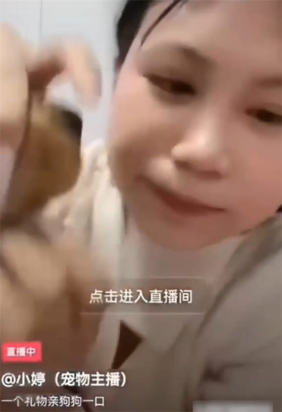 快手主播小婷 为圈钱毫无下限 直播强行与宠物金宝舌吻索要礼物 这波操作炸裂全网!-吃瓜网